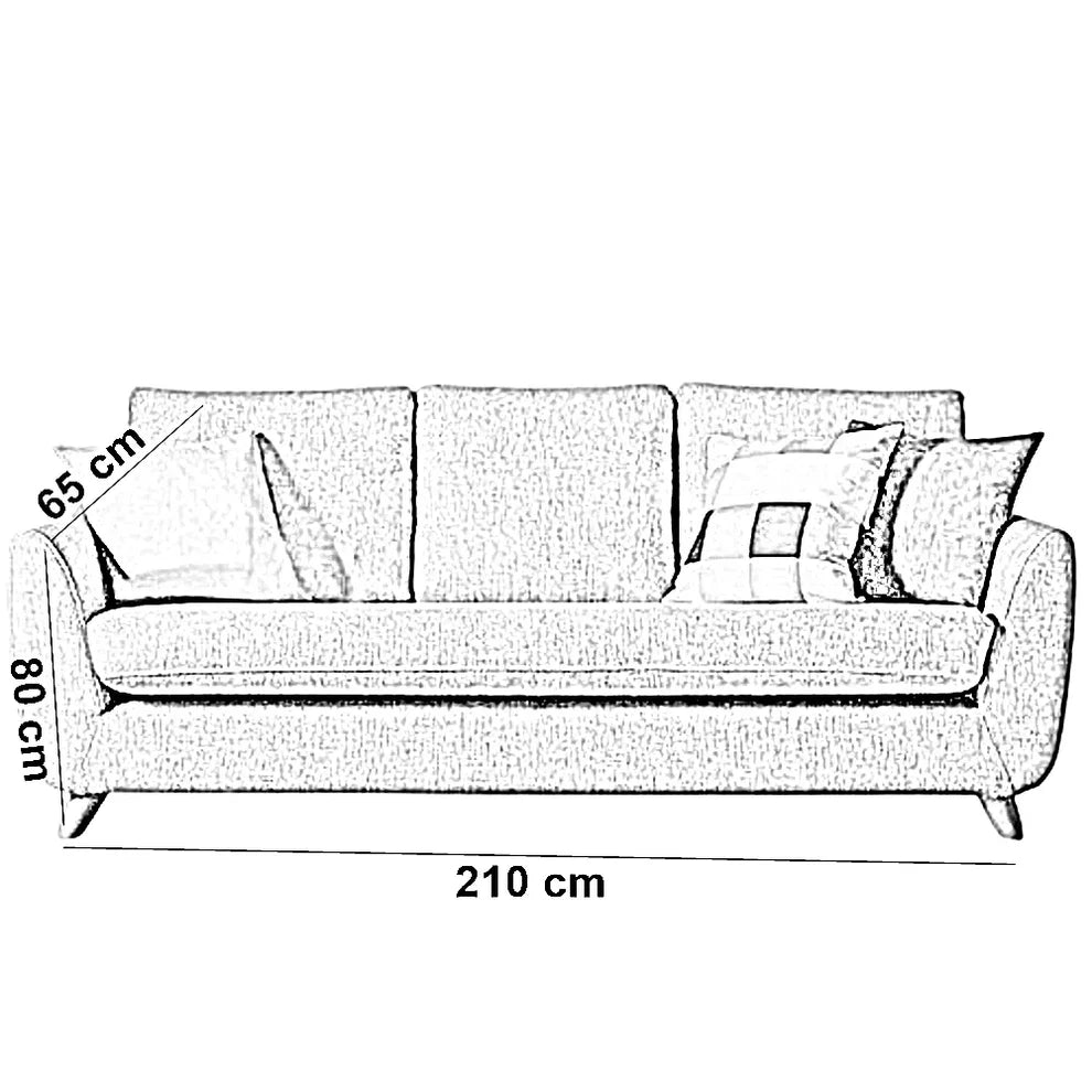 أريكة fek 0032 مودرن خشب زان - رمادي (210 سم)