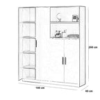 مكتبه نوفل سبيس مودرن ابيض fek0093