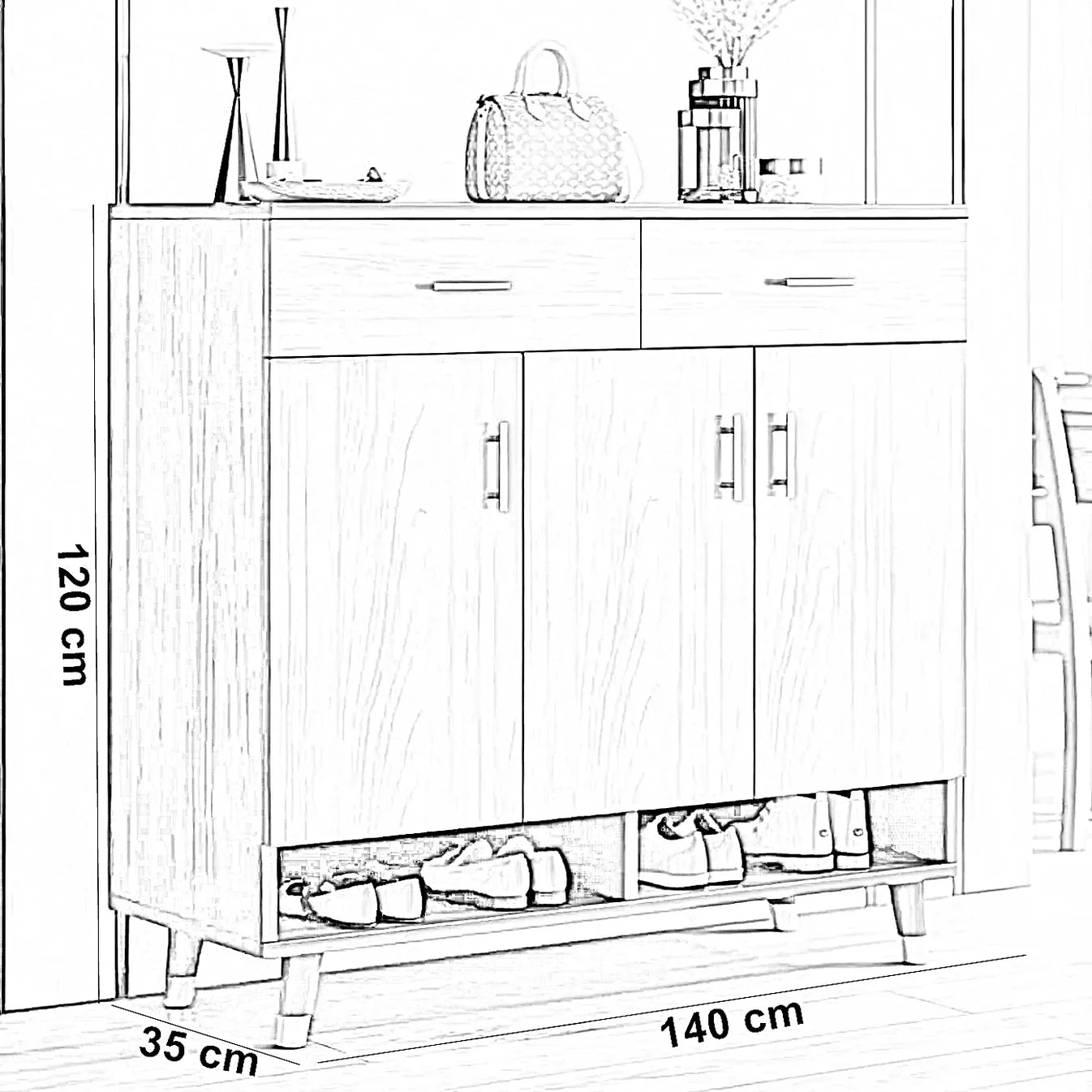 جزامات خطوه مودرن  بني كلاسيكي fek0058