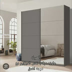 WR37 - دولاب جرار، 200 سم، خشبى فاتح