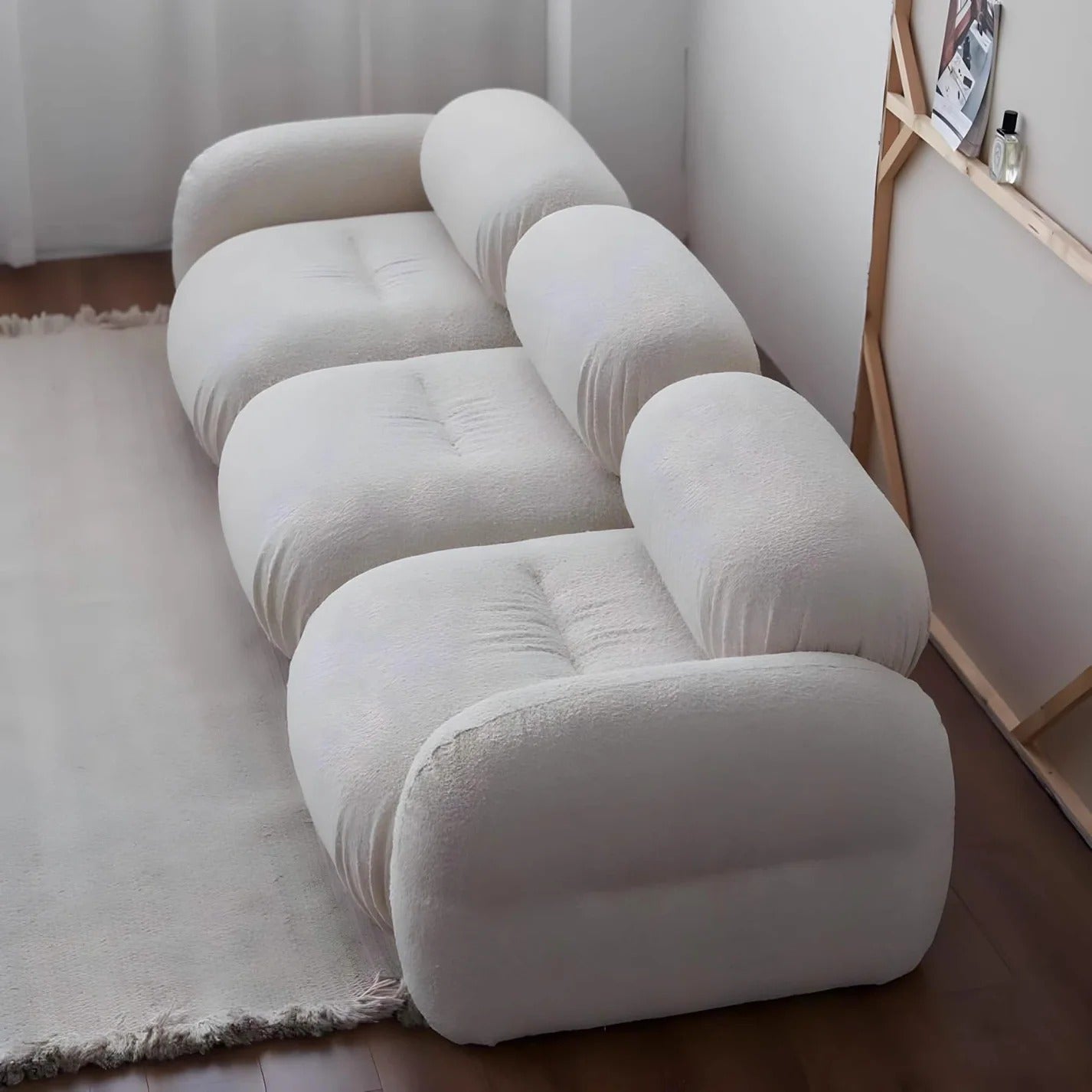 كنبة fek 0010 كتان جراند - خشب طبيعي