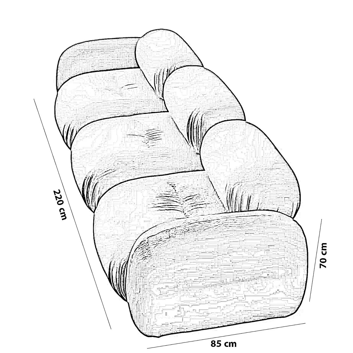 كنبة fek 0010 كتان جراند - خشب طبيعي