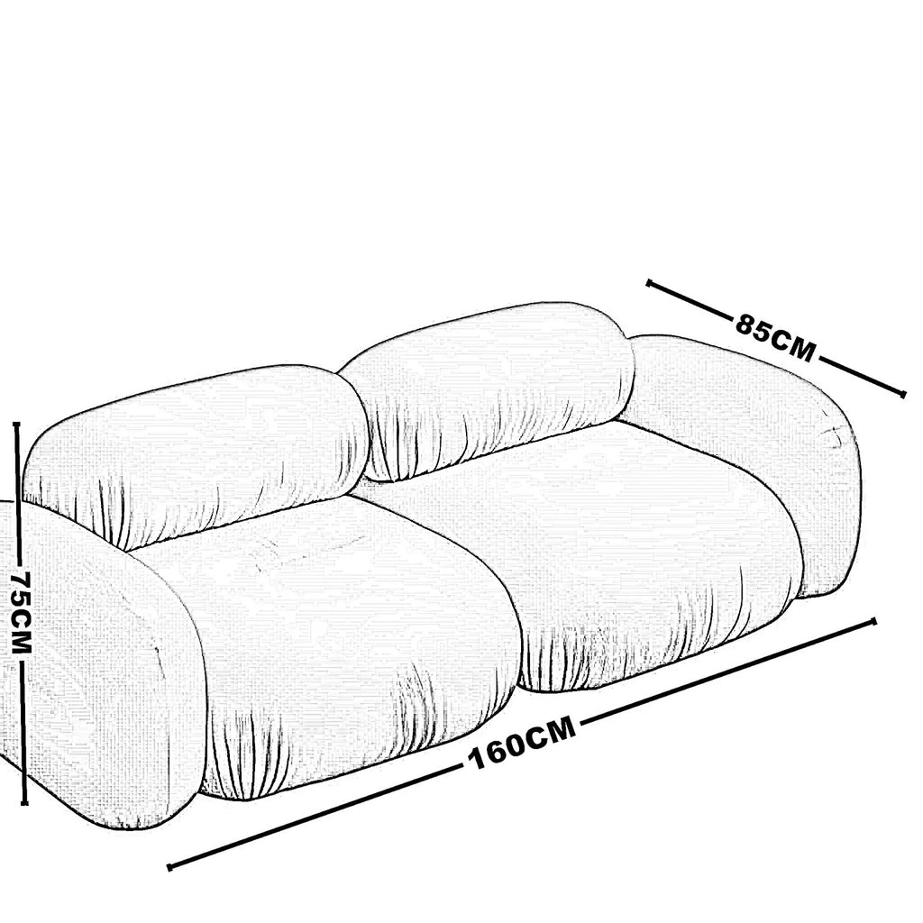 أريكة مودرن fek 0011 قماش كتان جراند - أوف وايت (160×85 سم)