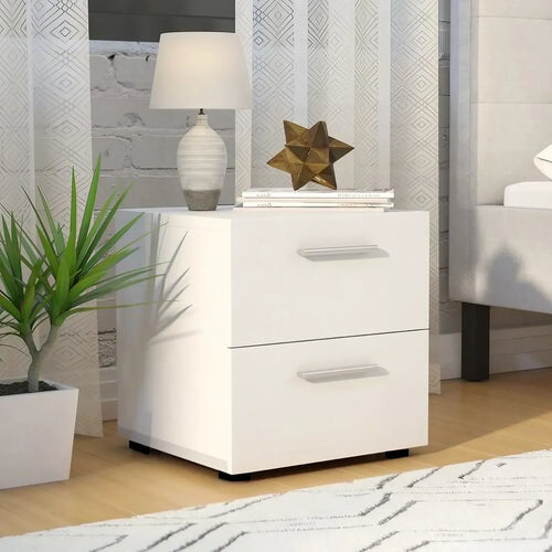 Lofty Modern Elegant White Nightstand fek0088
